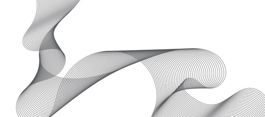 Gray and white wavy stripes background. Vector illustration.
