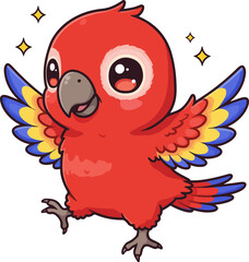 funny parrot cartoon