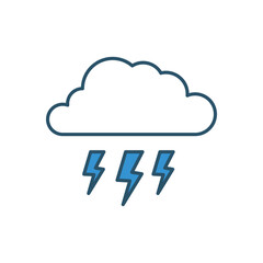 Thunder  vector icon stock illustration
