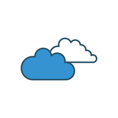 Cloud  vector icon stock illustration
