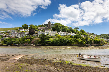 The concrete walkway crossing from Newton Ferrers to Noss Mayo in Devon, England, UK