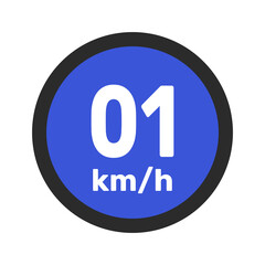 Speed limit sign 1 km h icon vector illustration sign background
