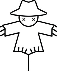 scarecrow line icon