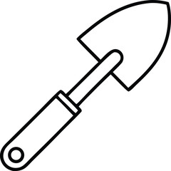outline of Garden trowel icon 