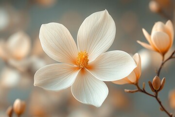 Fototapeta premium Soft Focus Magnolia Blossom in Spring Garden