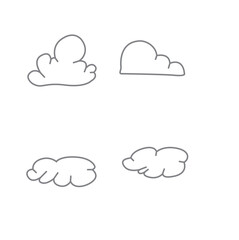 many kinds of Cloud shapes collection