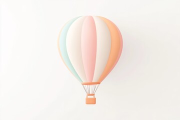 Naklejka premium Pastel hot air balloon design for travel and tourism promotions