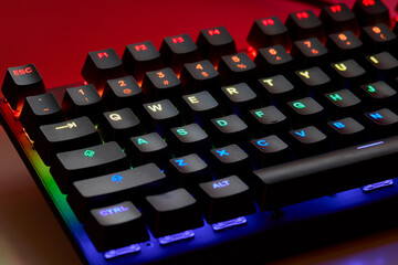 Tactile precision, neon attitude. Gaming keyboard. Every key lit like a battlefield command, this...