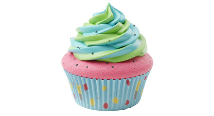 Isolated Colorful Cupcake