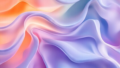 Obraz premium Abstract, flowing, pastel-colored fabric folds. A dynamic blend of soft, swirling hues