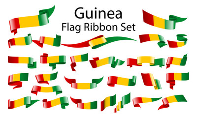 Guinea ribbon flag set