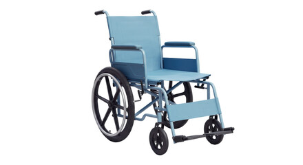 Isolated Blue Wheelchair