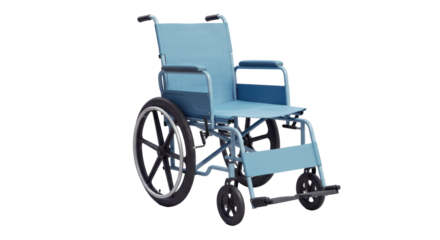 Isolated Blue Wheelchair