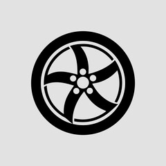 vector illustrations of car wheel icon