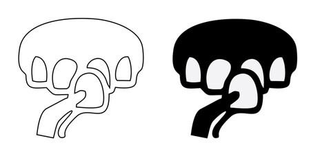 Dental clinic elements - thin line web icon set. Outline icons collection. Simple vector illustration.