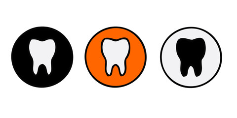 Dental clinic elements - thin line web icon set. Outline icons collection. Simple vector illustration