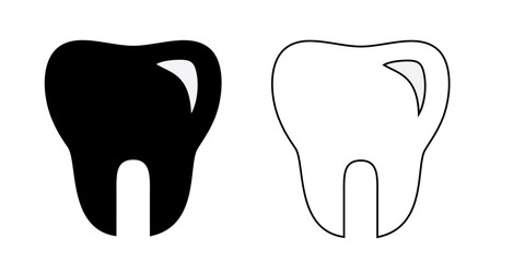 Dental clinic elements - thin line web icon set. Outline icons collection. Simple vector illustration