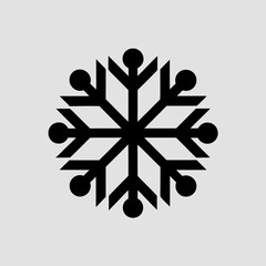snowflake icon on white