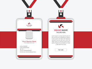 Premium Vector minimalist office ID card design template for your company members and modern student ID card design template for school or college.