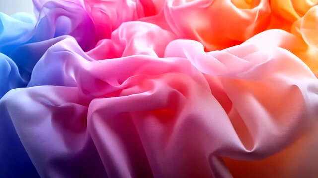 Rainbow fabric folds, studio shot, texture, design