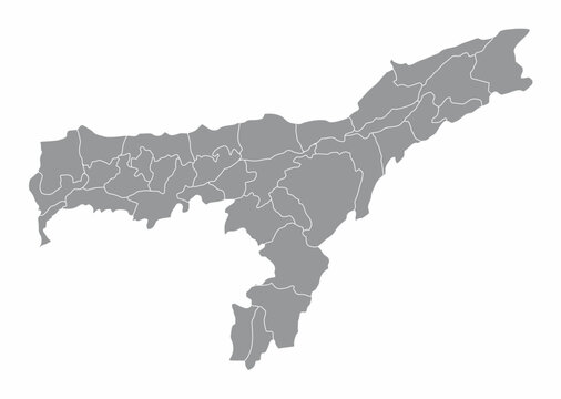 Assam administrative map