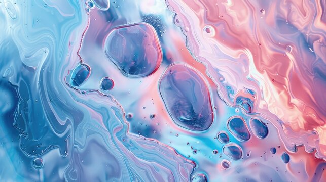 a landing page background picture, futurustic, with some paint going through the screen with various colors in a glass texture, main color is light blue, the middle is empty,
