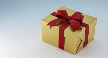 Wrapped Present with Bow Elegant Gift for Celebration