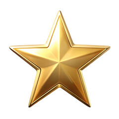 Gold star nursery element isolated on white background