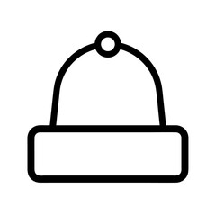 hat icon outline stylw with black color