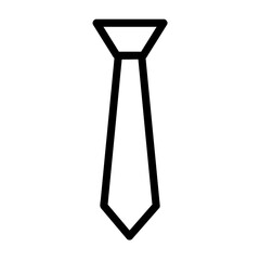 tie icon line style with black color