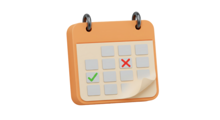 Isolated Calender Sign