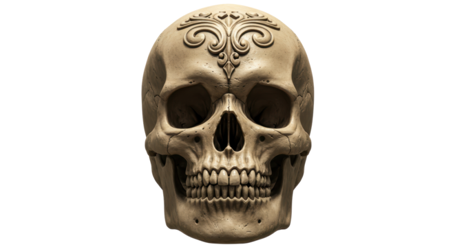 Isolated 3D skull Sign