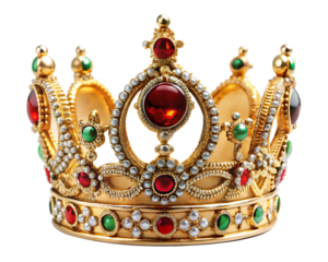  a crown isolated on white background  PNG , AI GENERATED