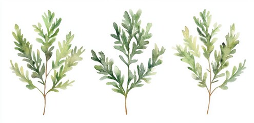 Delicate Watercolor Branch Set