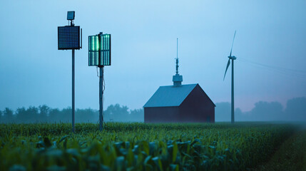 Smart Farming Technology: Connected Weather Sensors Optimizing Agricultural Management