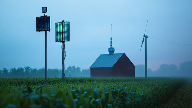 Smart Farming Technology: Connected Weather Sensors Optimizing Agricultural Management