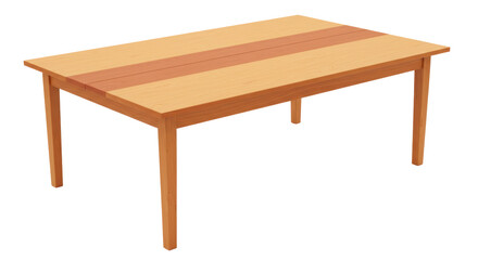 Isolated Wooden Dining Table