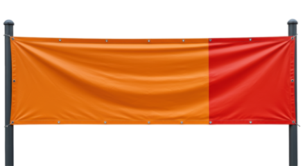 Isolated Orange and Red Banner