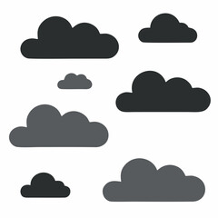 Minimalist vector illustration of a cloud shape