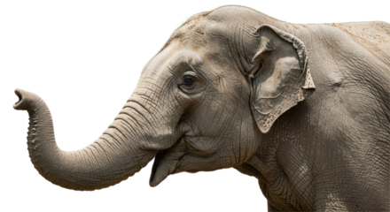 Isolated Elephant Head