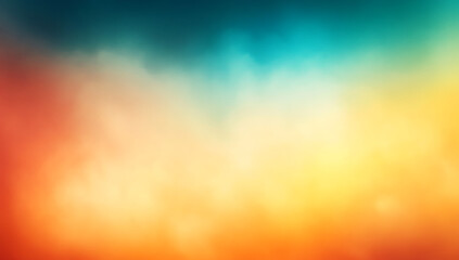 Abstract gradient background with orange, yellow, and turquoise hues