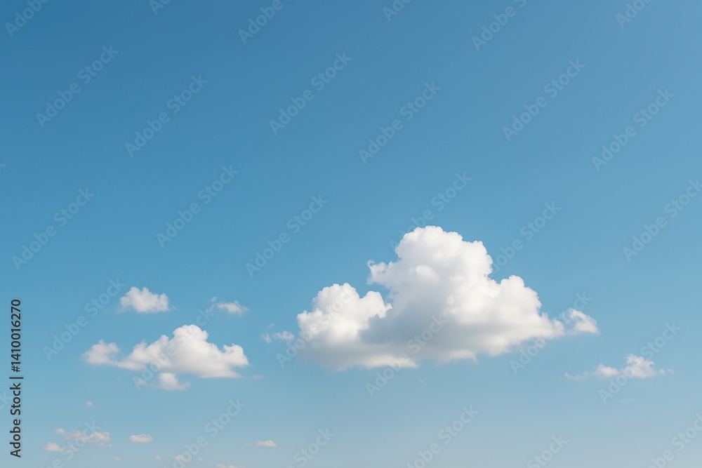 Poster blue sky with soft white clouds and ample copy space perfect for backgrounds and design projects in 