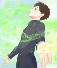 ポジティブ学生_新緑_A案_男子_葉_EFF全部入り