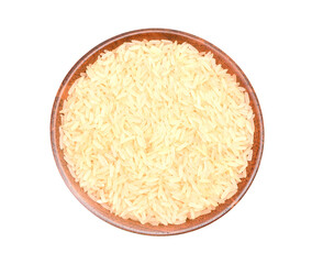 Bowl of rice isolated