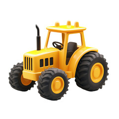 Obraz premium yellow tractor isolated on white