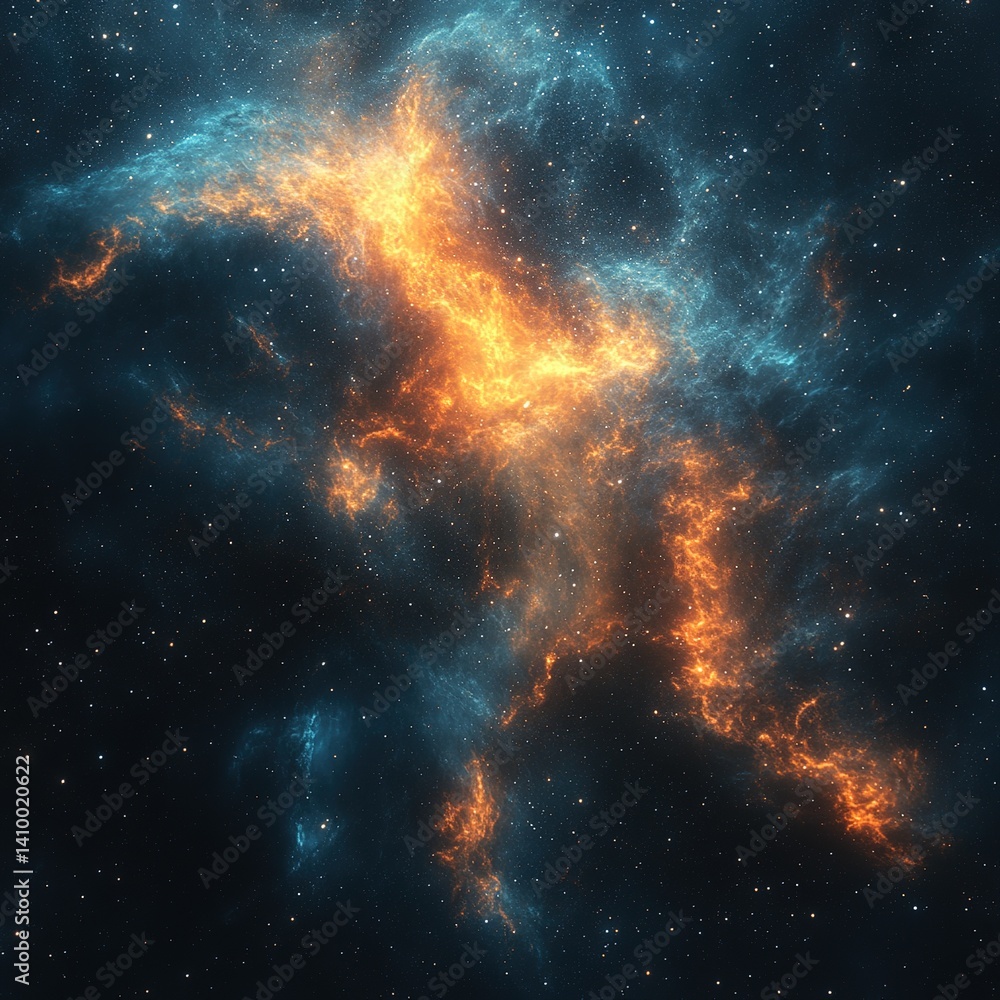 Aufkleber galactic explosion of color outer space digital art cosmic environment bird's eye view universe conc
