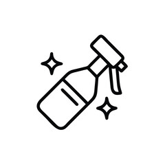 Cleaning Spray Bottle Icon Vector Illustration For Hygiene And Disinfection