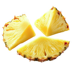 pineapple slices isolated on white background