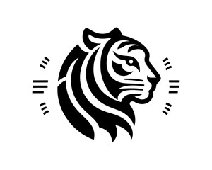 Stylized Roaring Tiger Head Vector Design