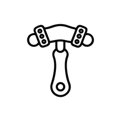 Retro Face Massager Tool Icon In Modern Outline Design Vector Illustration
